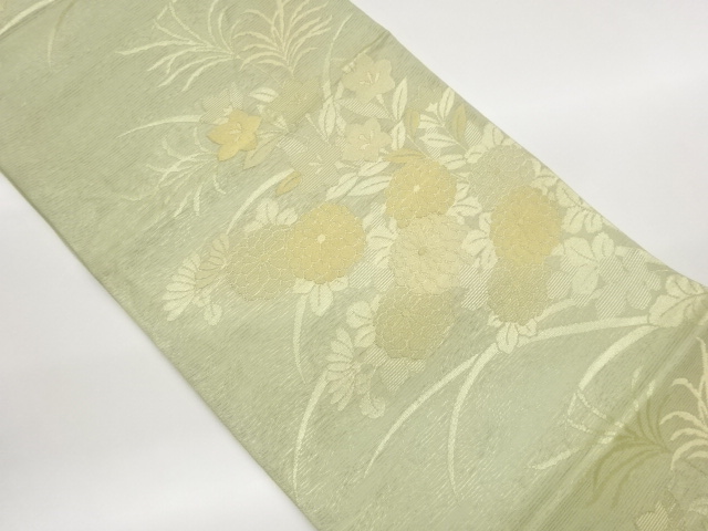 JAPANESE KIMONO / FUKURO OBI FOR SUMMER / BELLFLOWER 